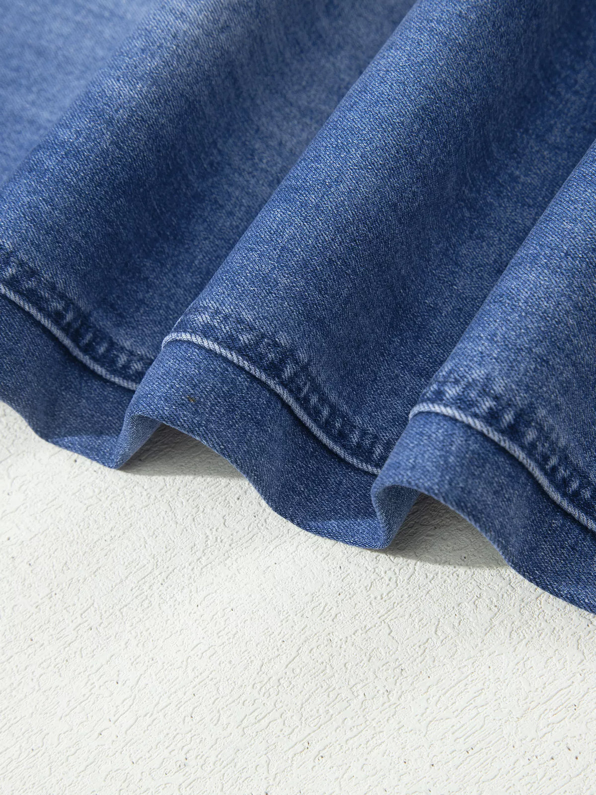 Drawstring Ankle Jeans in Dusty Blue