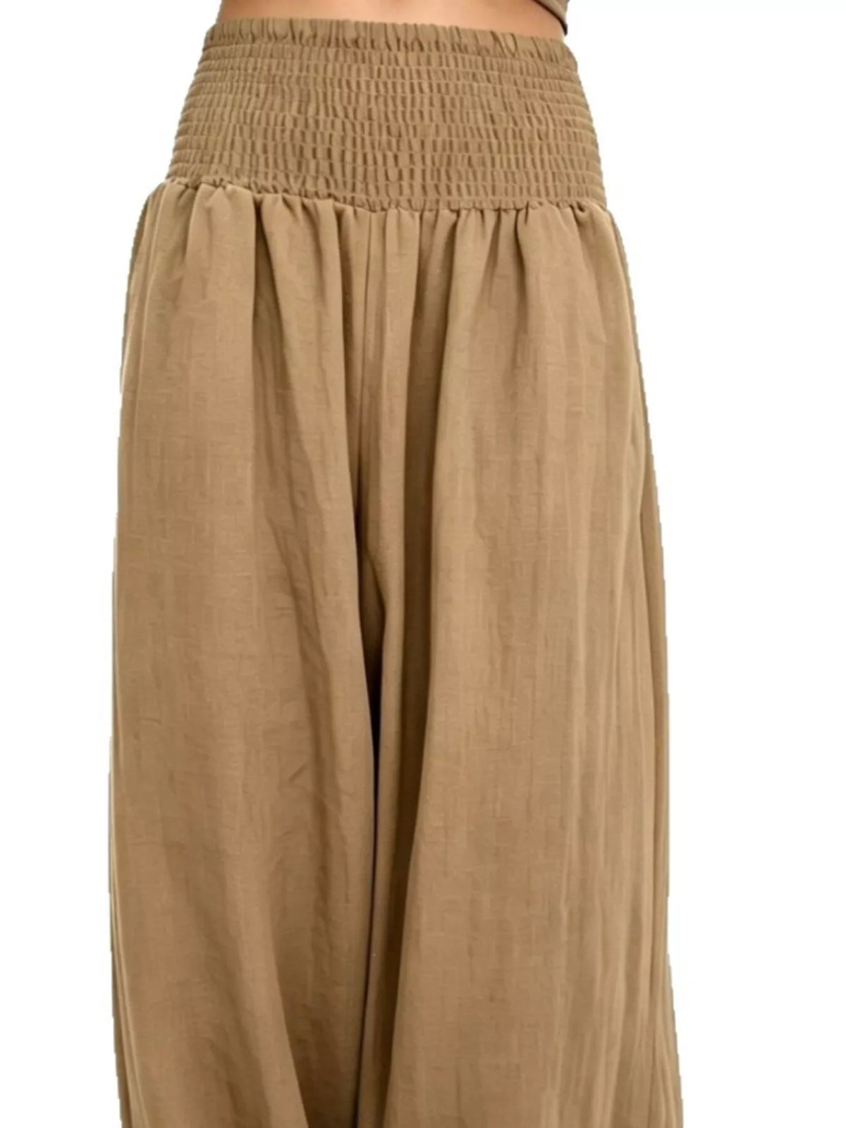 Smocked Harem Pants