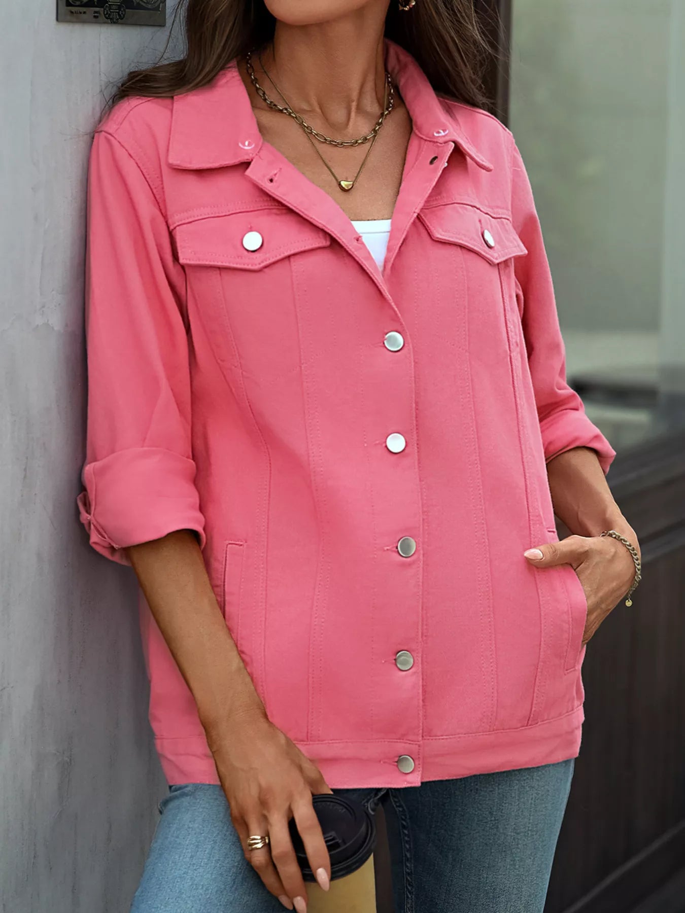 Oversized Washed Denim Jacket by Moni Wear