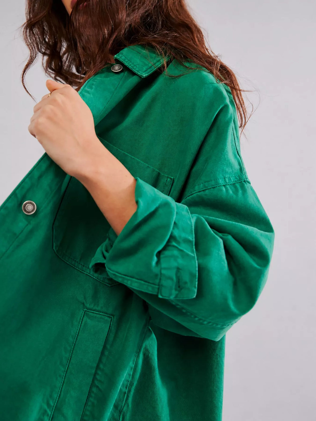 Button-Up Long Sleeve Denim Jacket