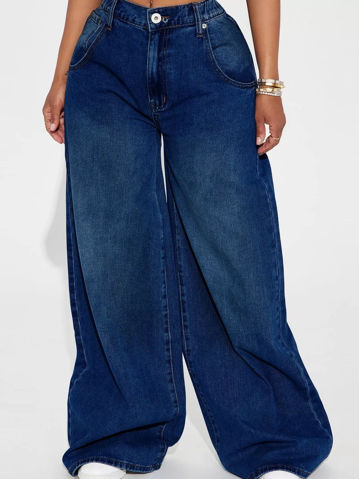High-Waisted Wide-Leg Jeans