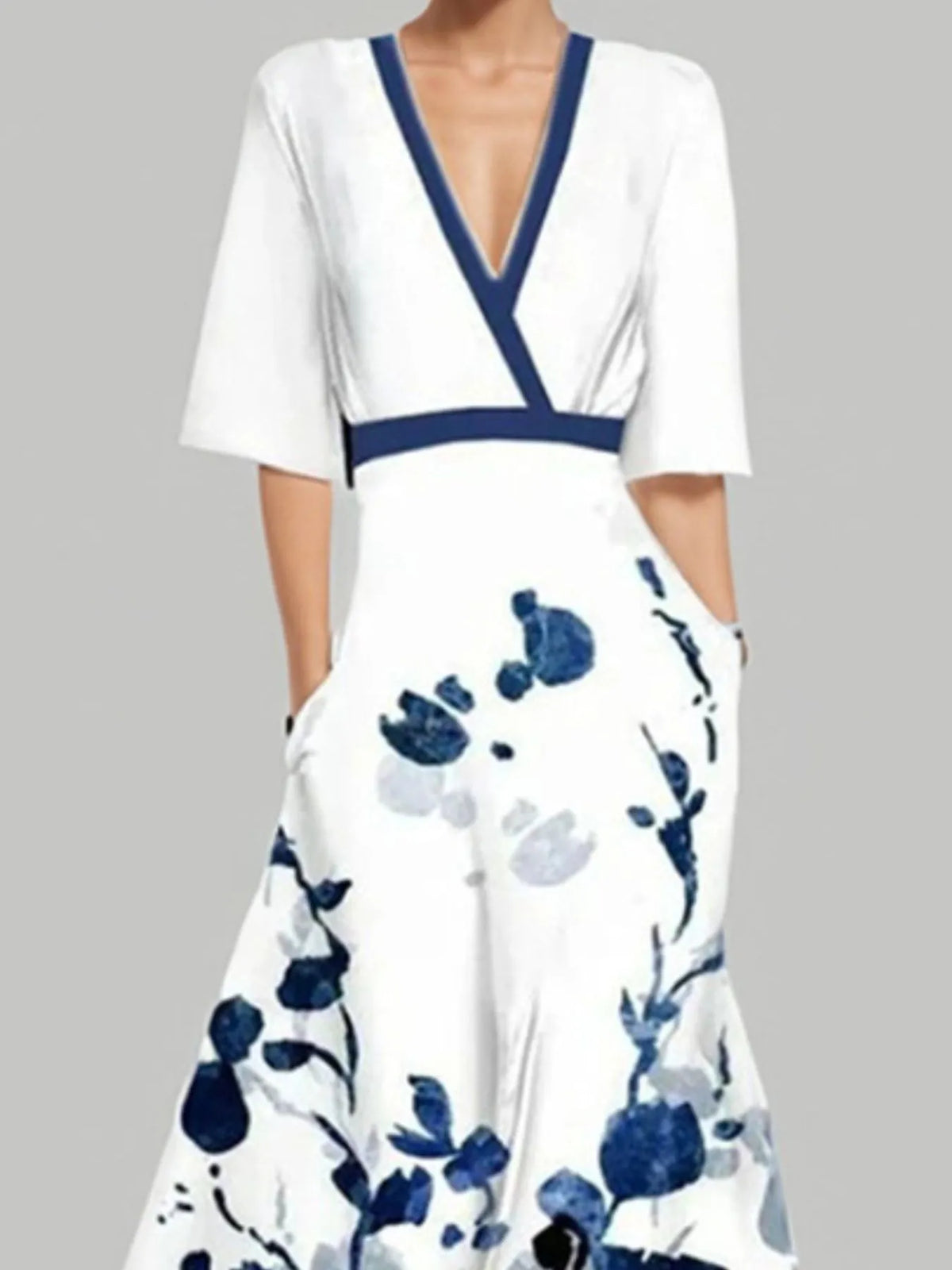 Floral Print Wrap Maxi Dress