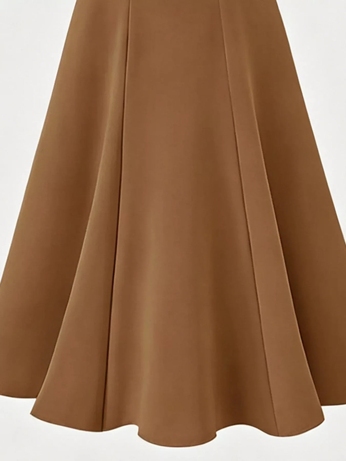 Pleated A-Line Midi Skirt