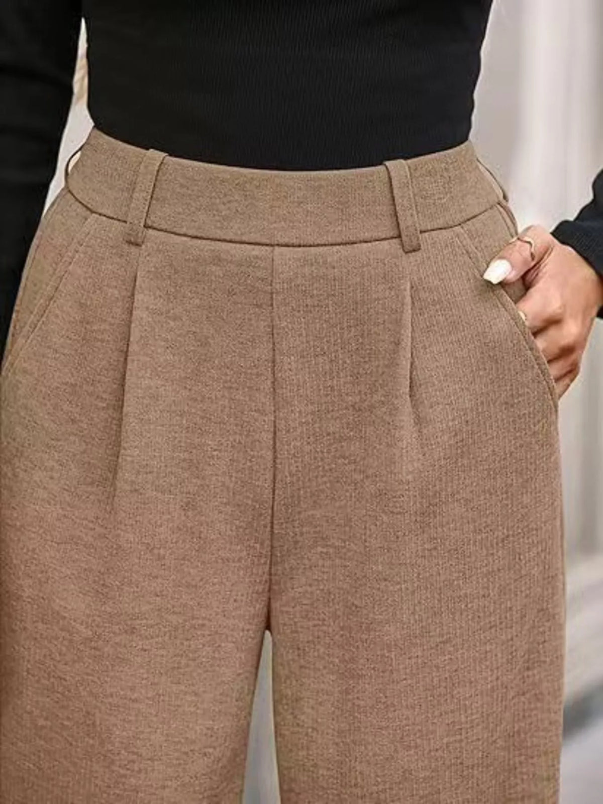 Slightly Stretchy Wide Leg Pants