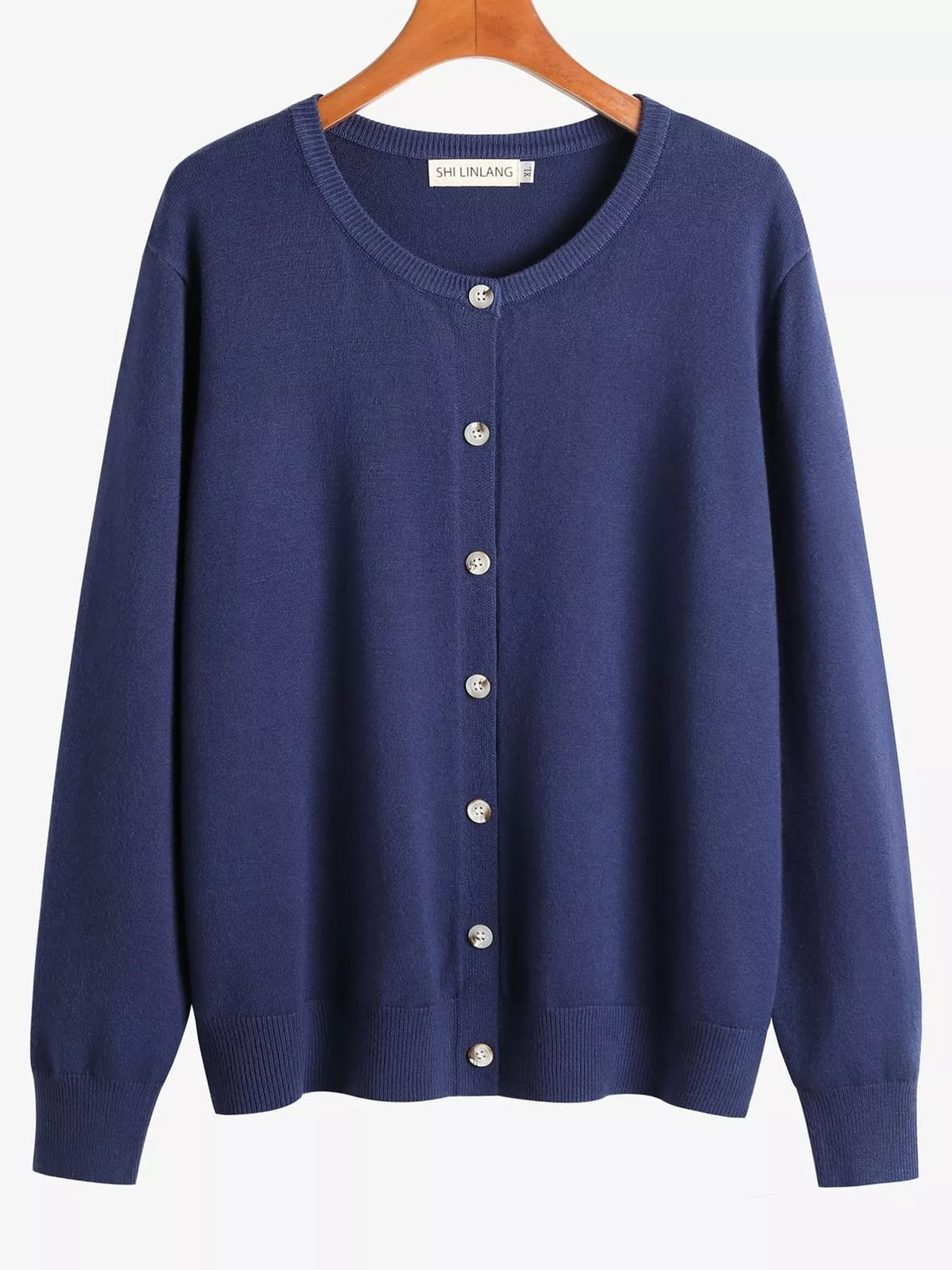 Button-Down Ribbed Knit Cardigan