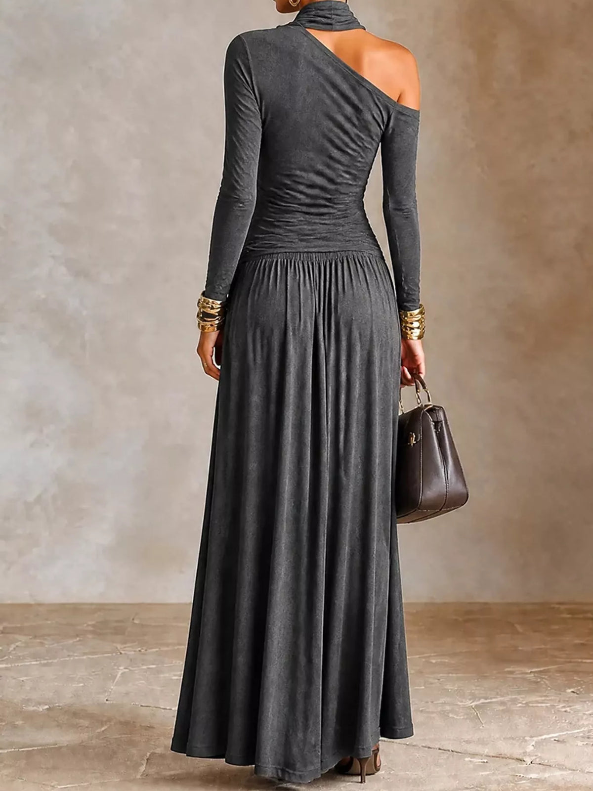 Asymmetric Cutout Maxi Dress