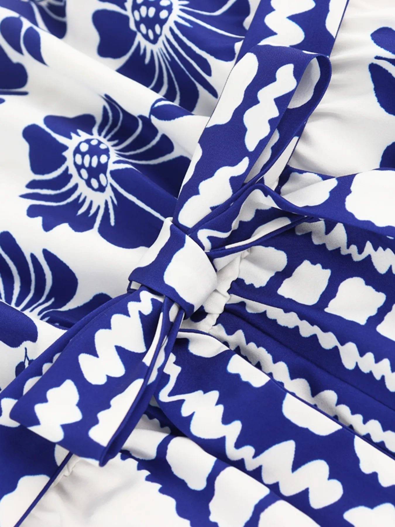 Printed Tube Tie-Waist Romper