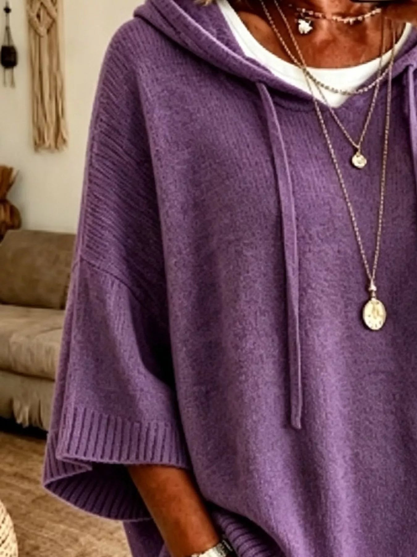 Drawstring Hooded Sweater