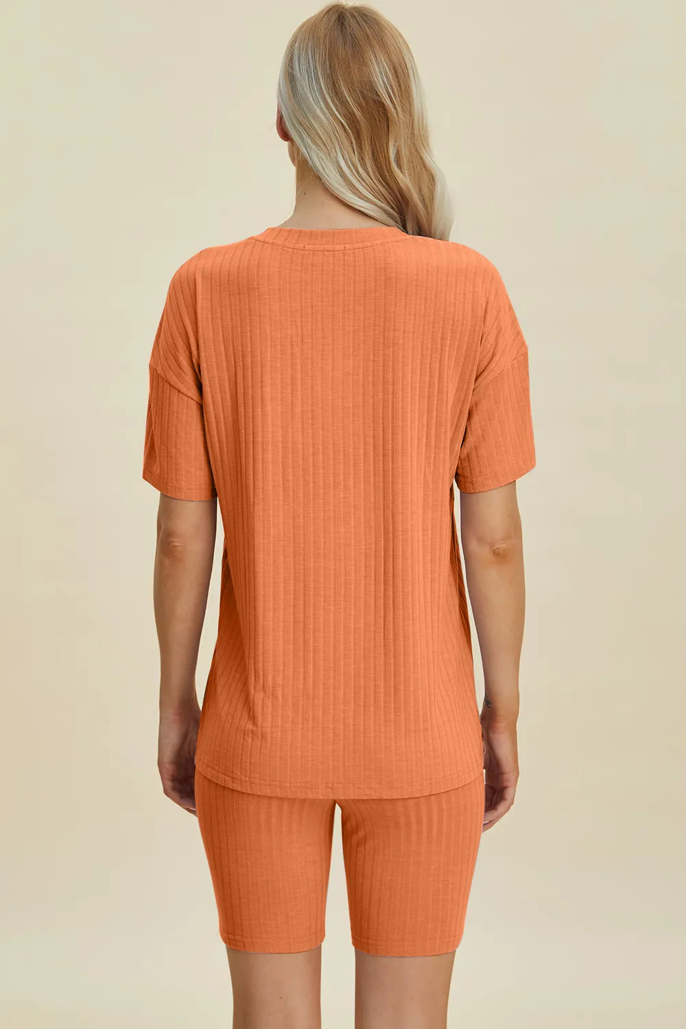 Basic Bae Ribbed V-Neck Top and Shorts Set