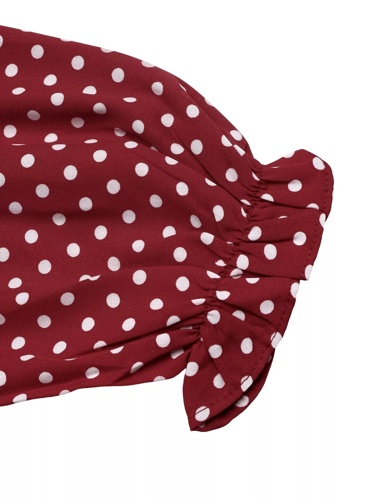 Square Neck Polka Dot Maxi Dress in Red