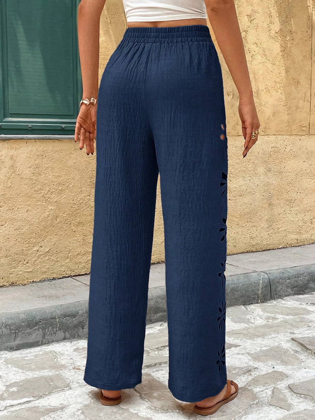 Cutout Wide Leg Pants