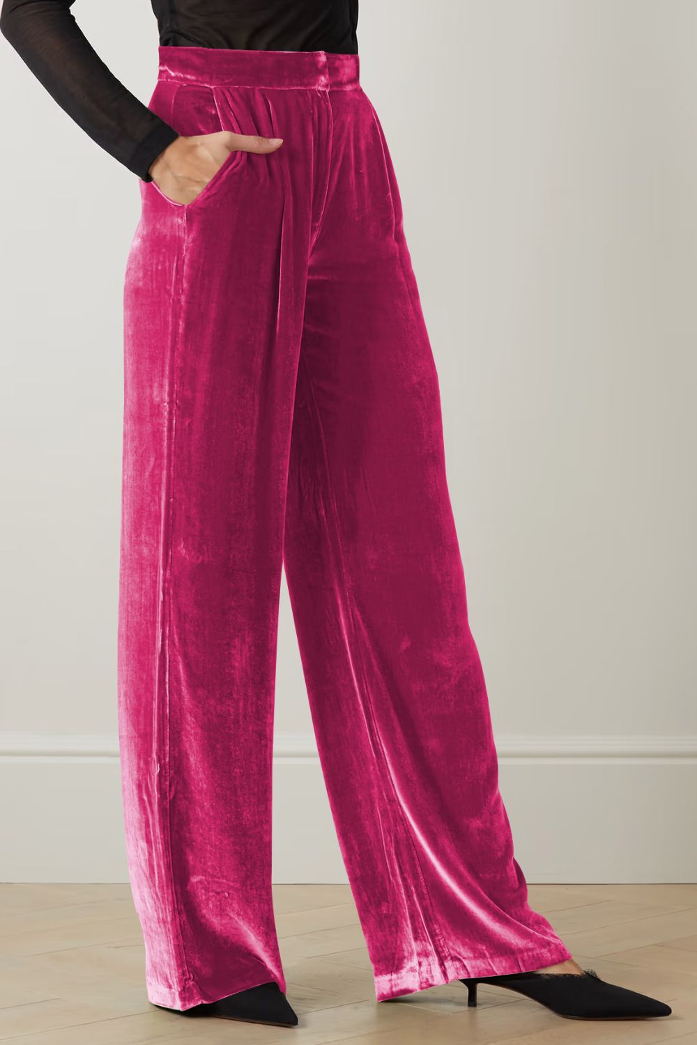 Loose Fit High Waist Pants by MDML