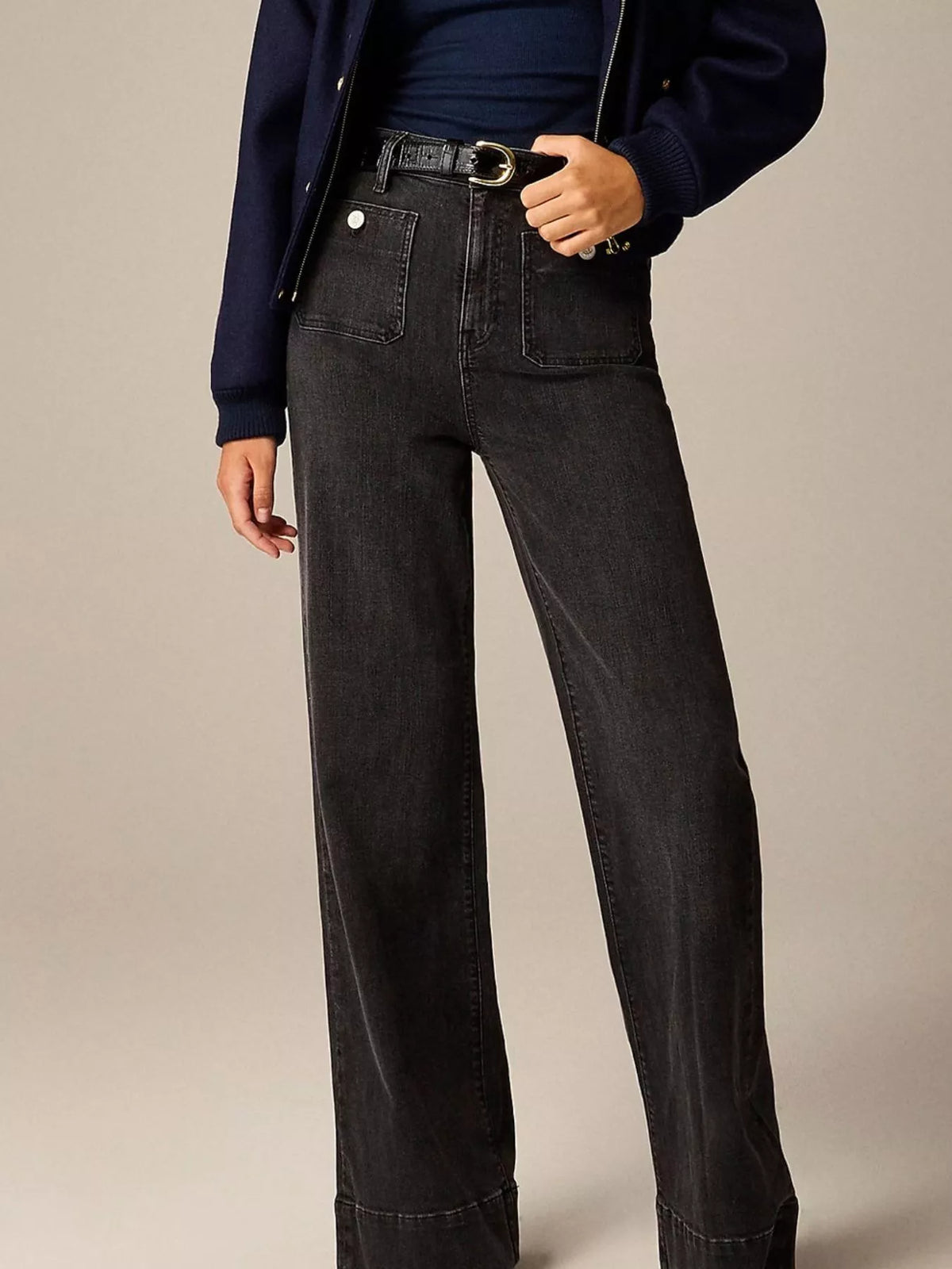 High-Waisted Jeans with Pockets by Dreamy Drapes