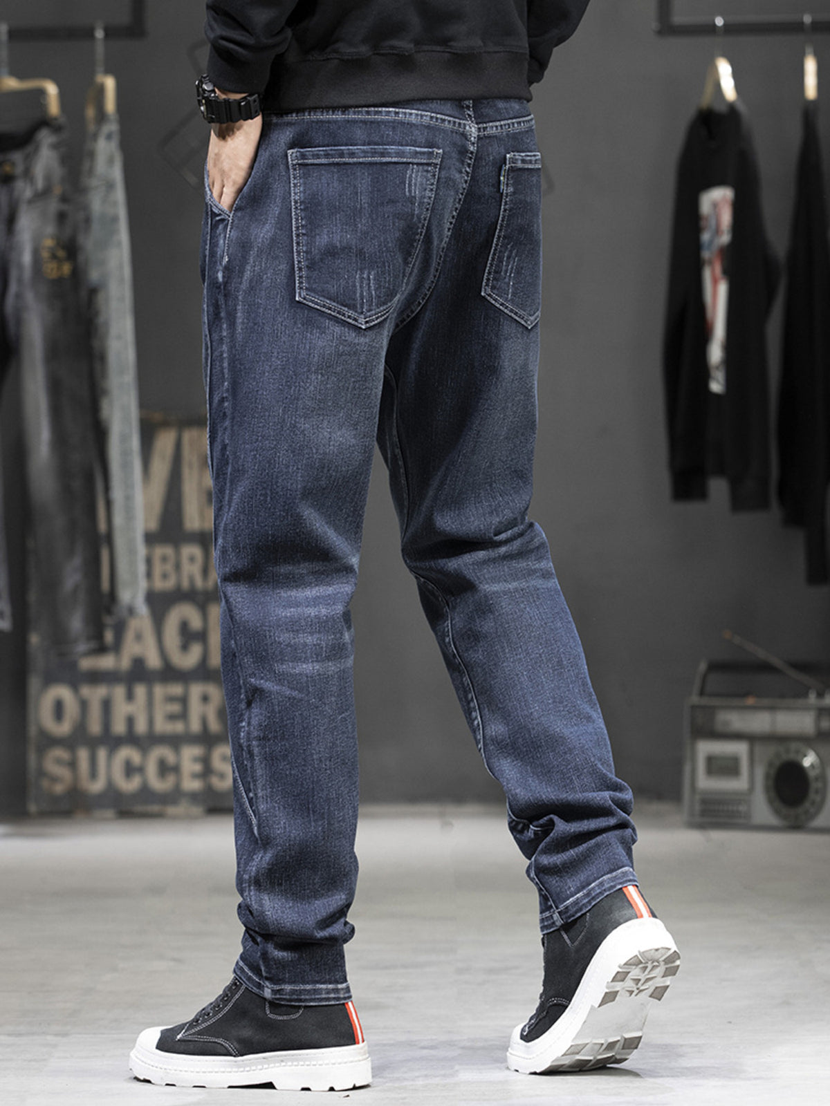 Washed Jeans in French Blue by True Self