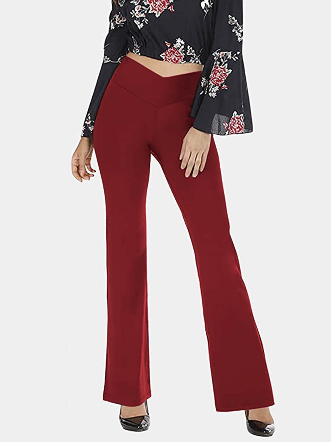 V-Waist Bootcut Pants