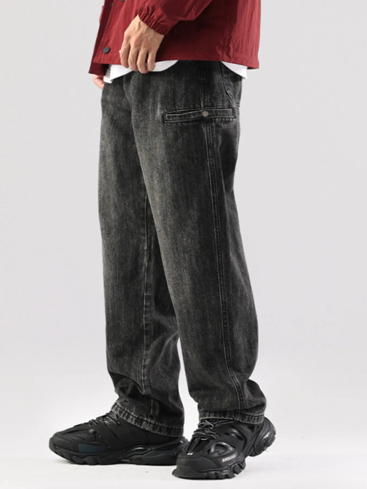 Vintage Wash Relaxed Fit Jeans by Fine Tune