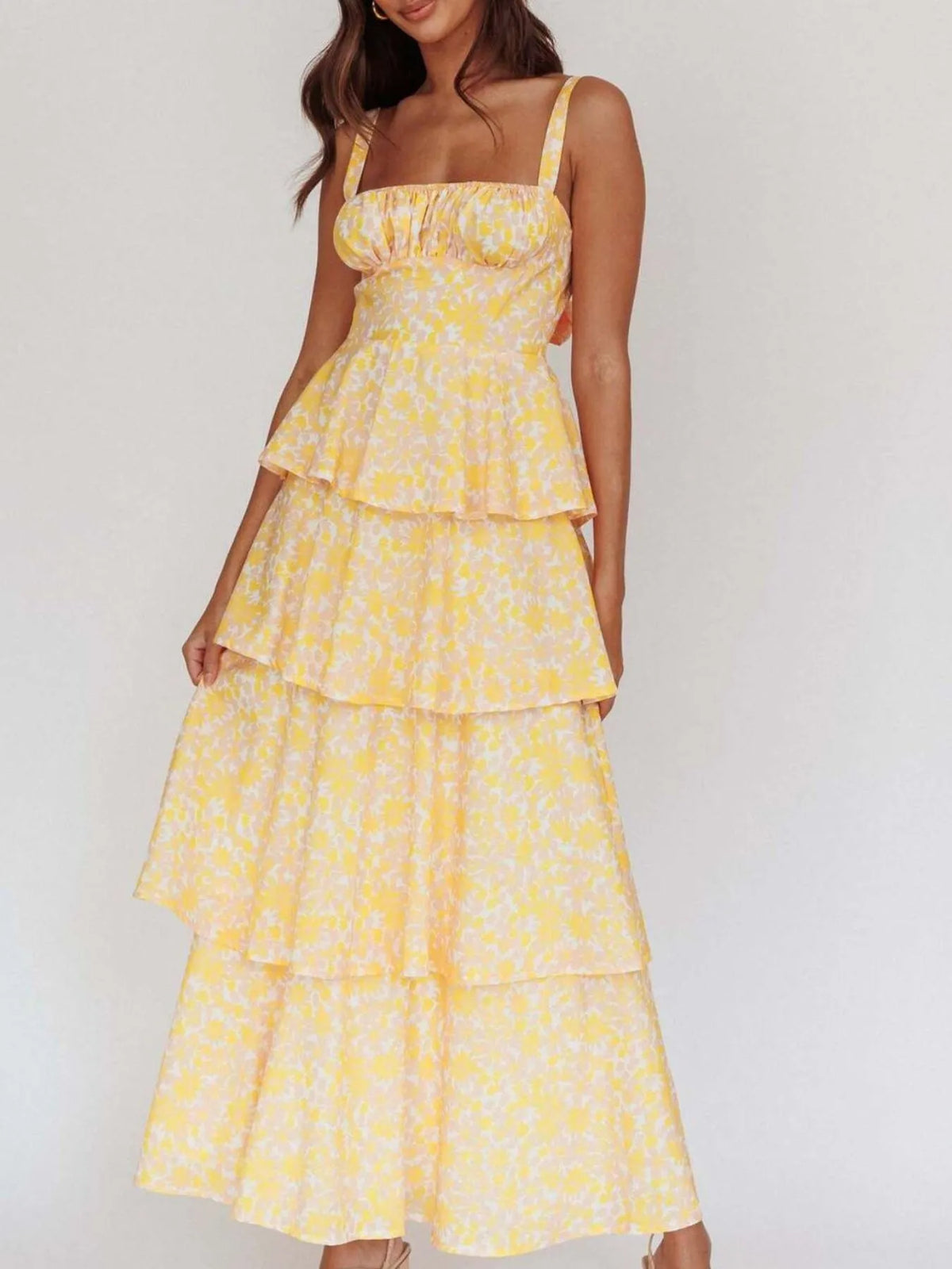 Floral Ruffle Tiered Maxi Dress
