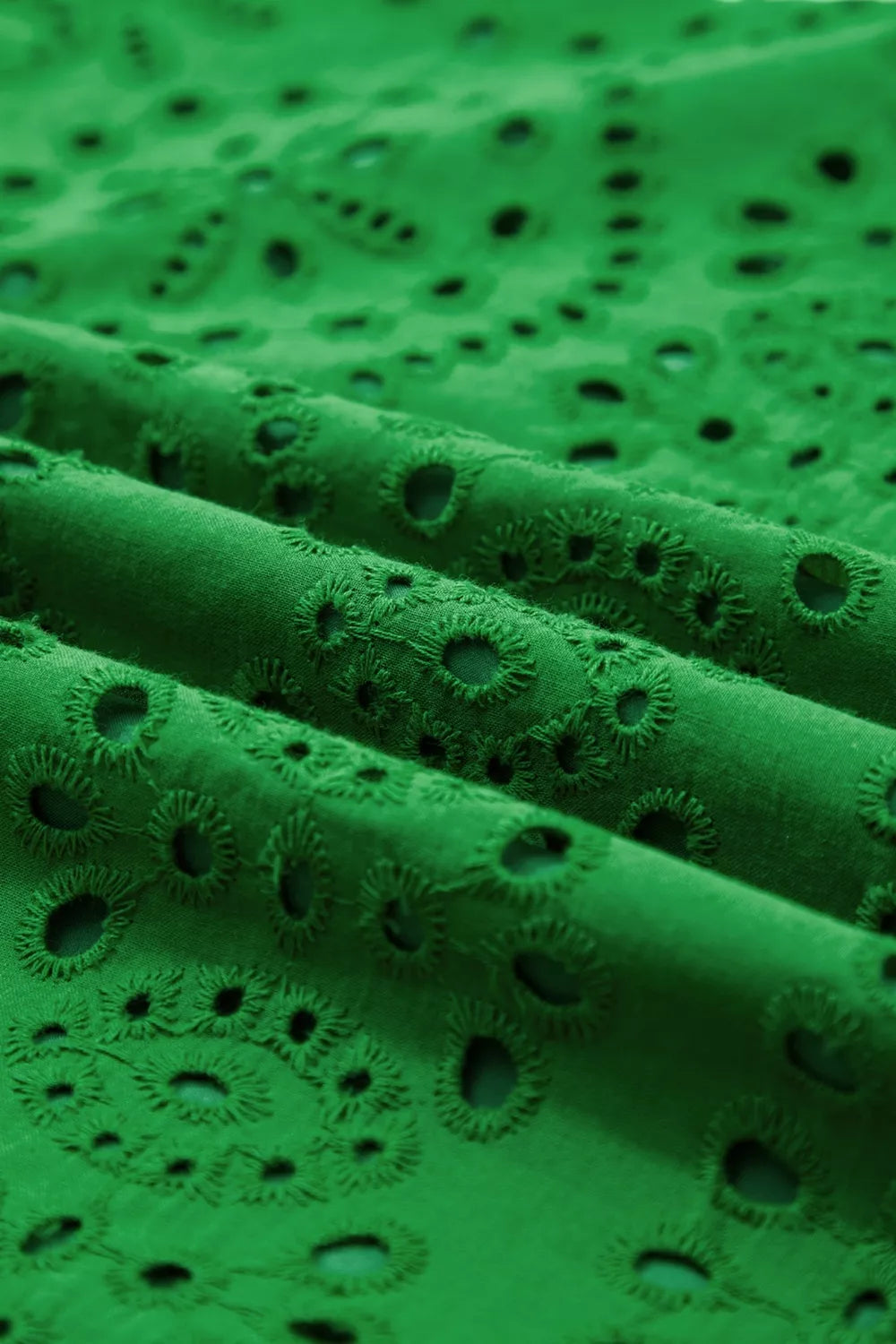 Eyelet Collared Dress in Green