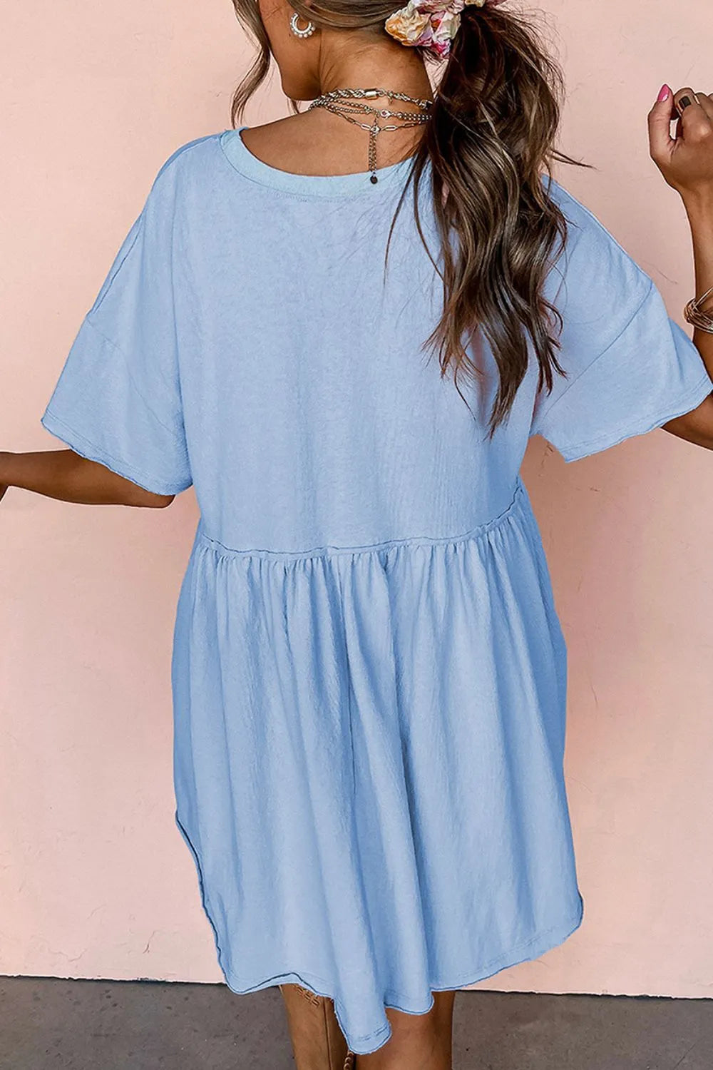 Round Neck Half Sleeve Tee Dress