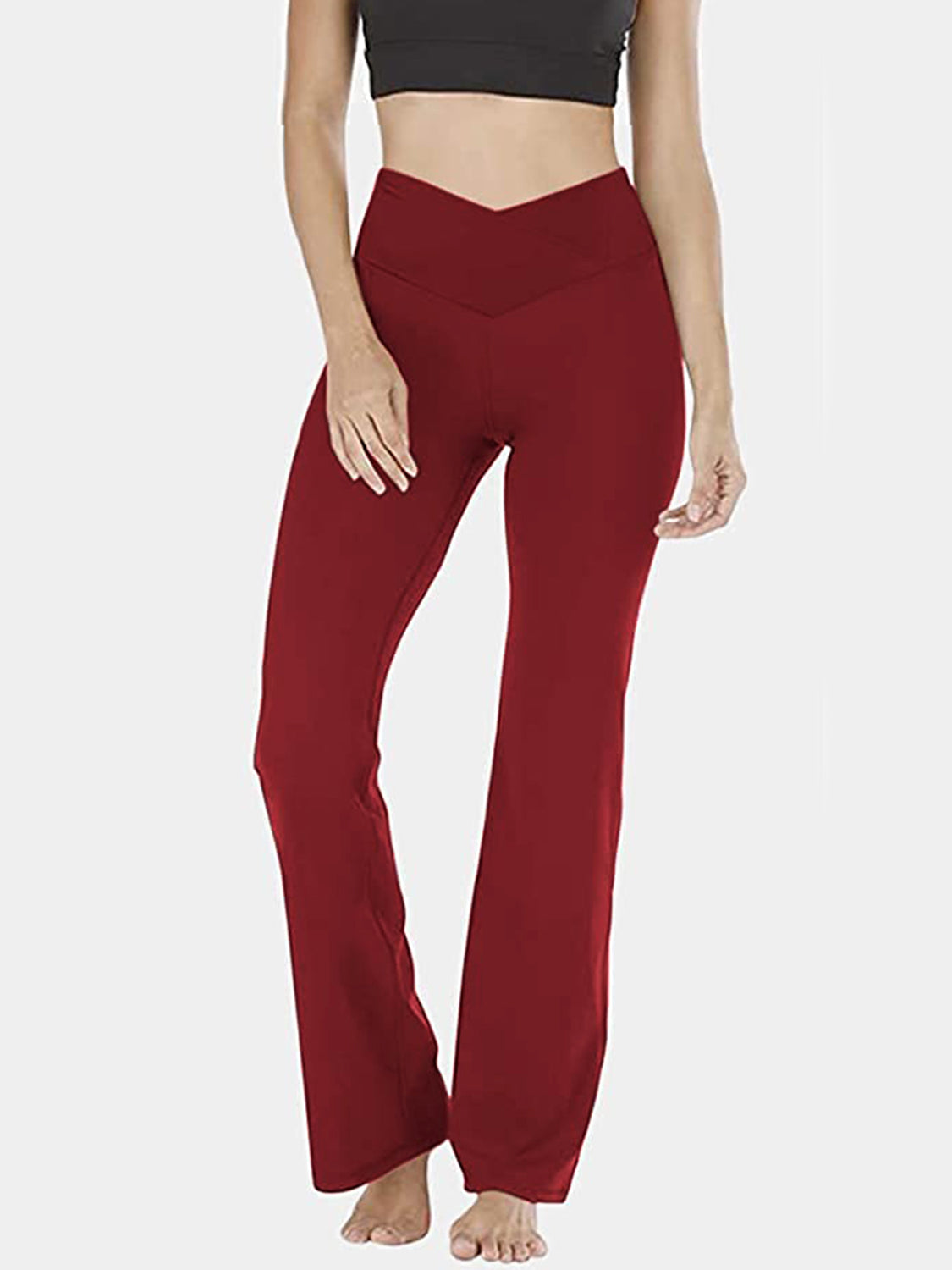 V-Waist Bootcut Pants