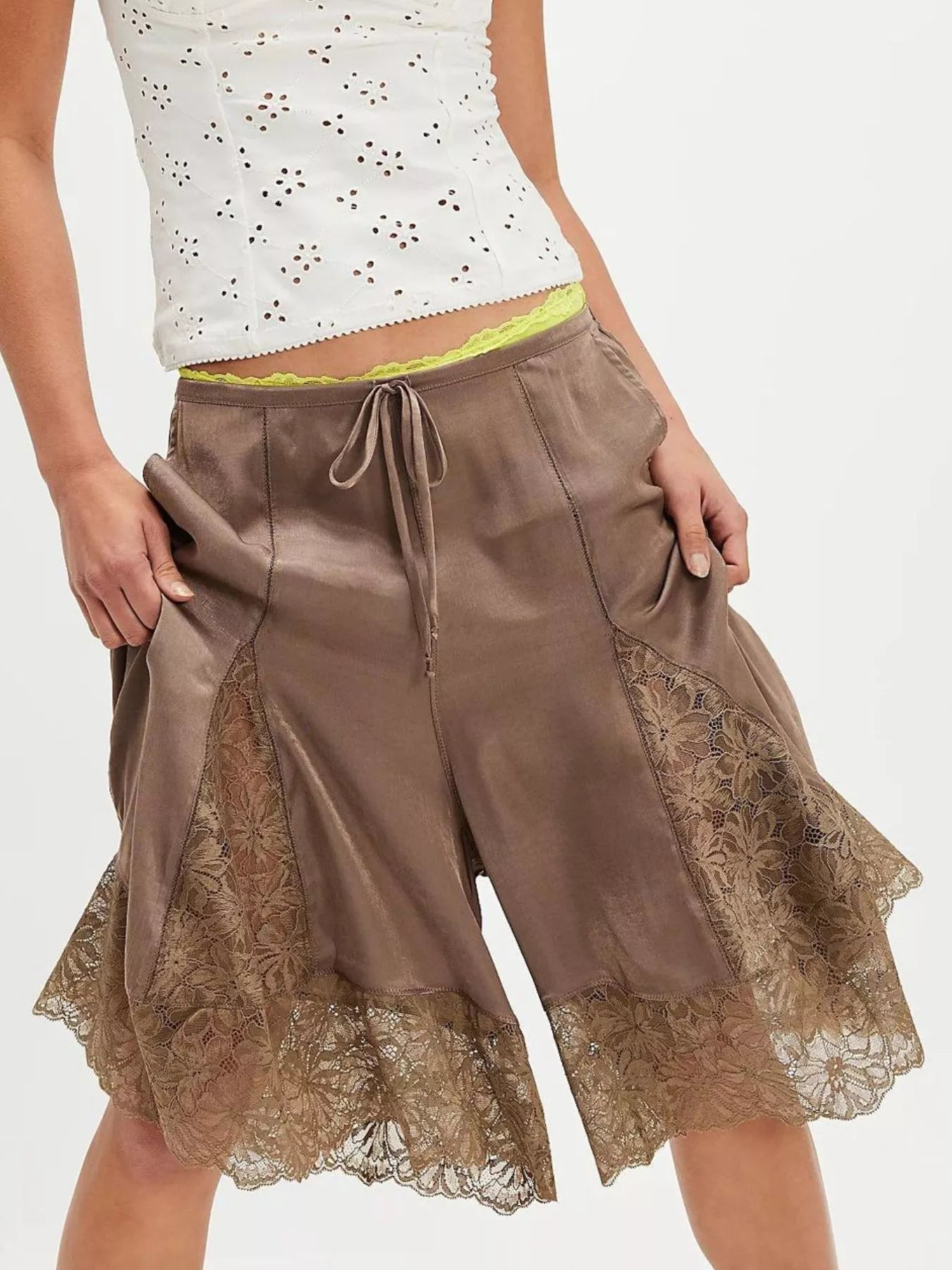 Lace Trimmed Shorts