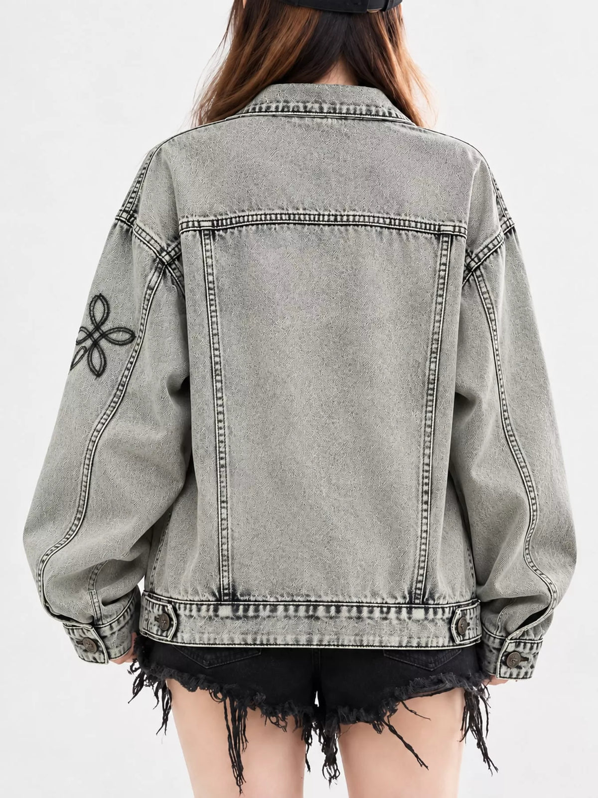 Oversized Button-Up Denim Jacket