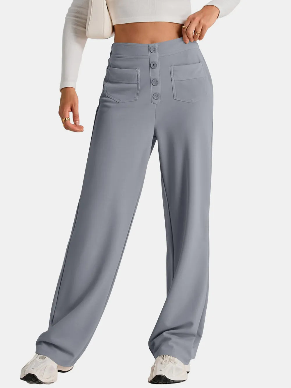 High-Rise Wide-Leg Pants by K&L