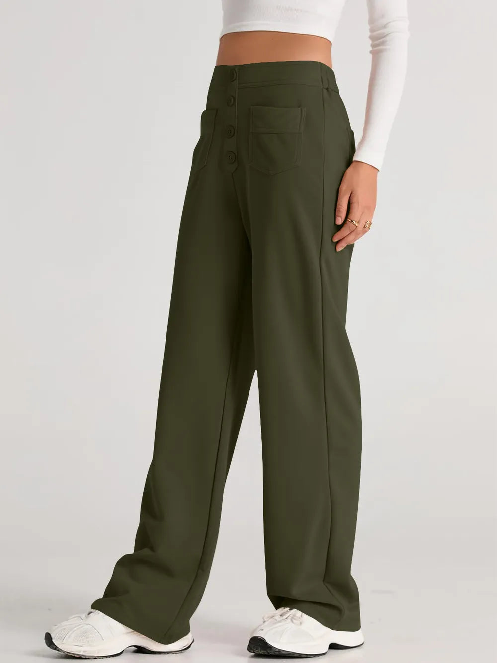 High-Rise Wide-Leg Pants by K&L