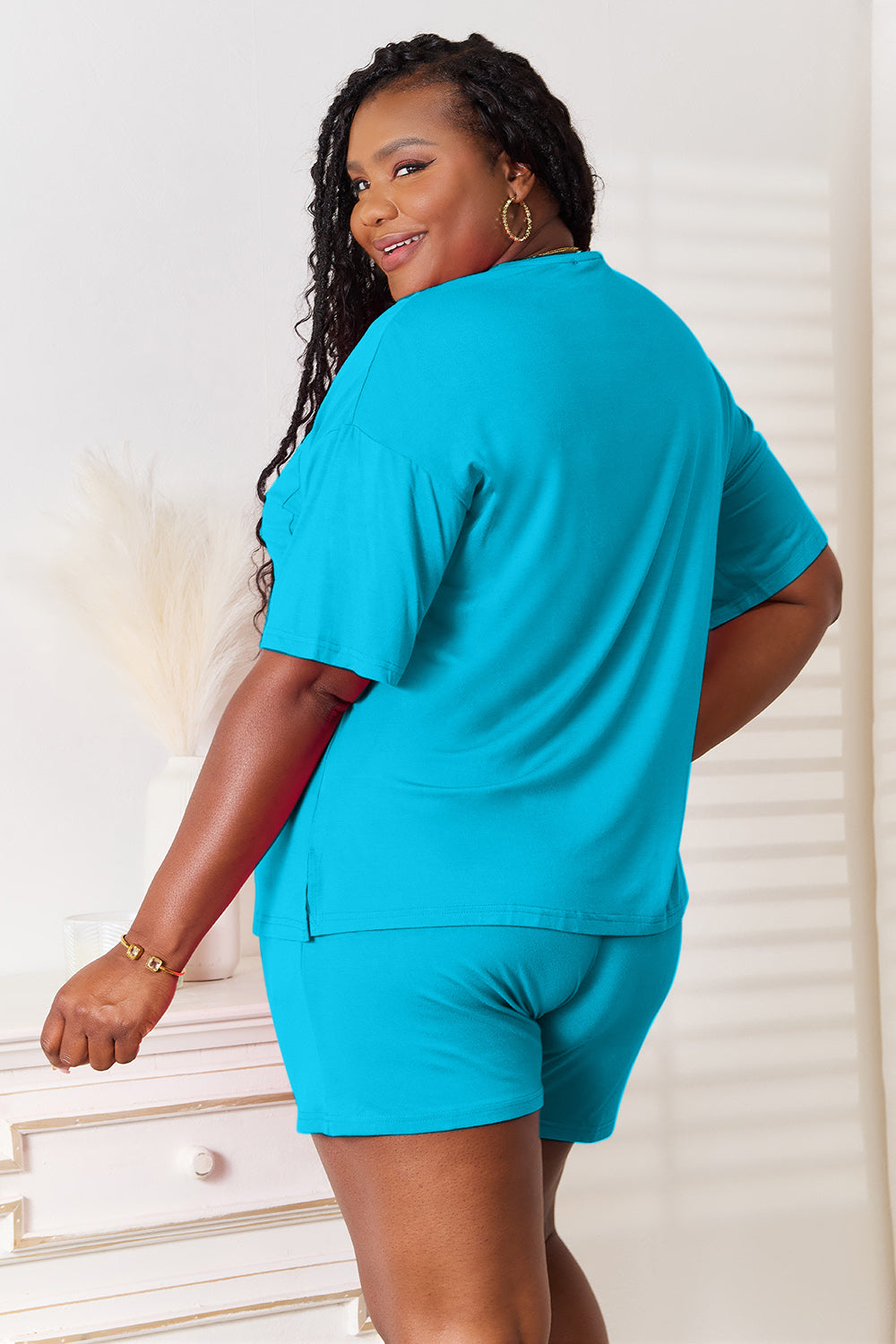 Basic Bae Half Sleeve Top and Shorts Set