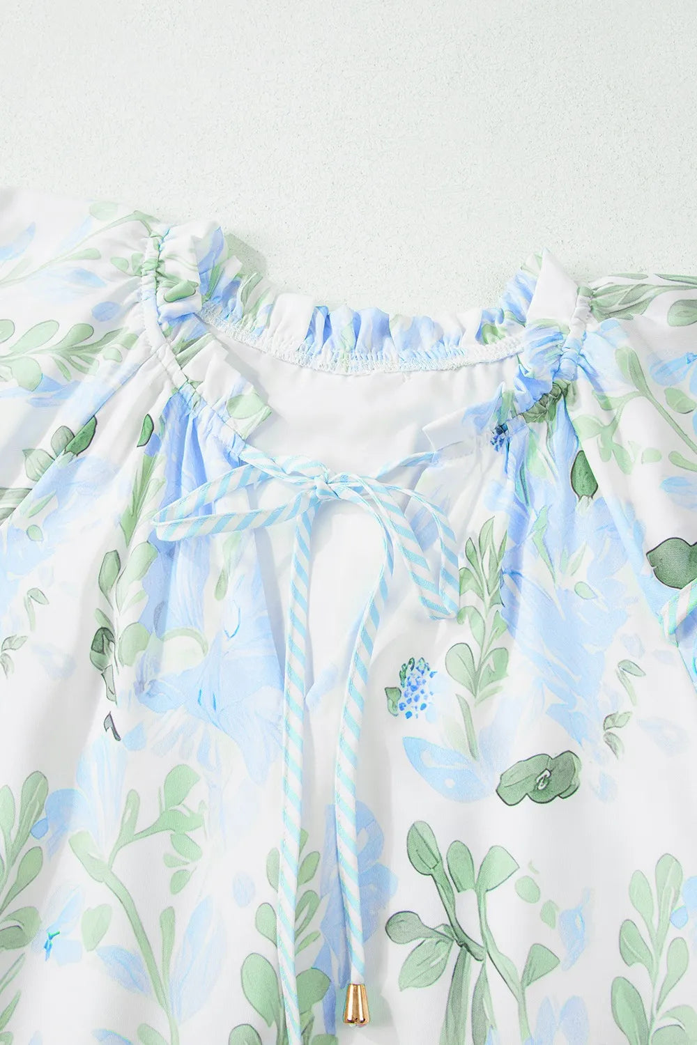 Floral Contrast-Edge Mini Dress