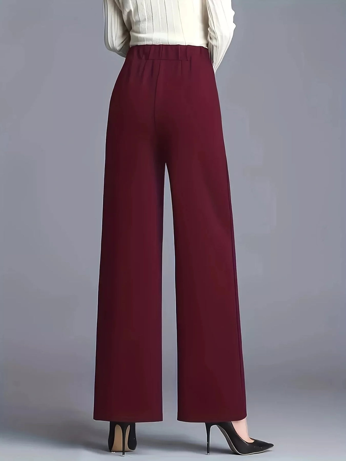 Classic High-Waisted Wide-Leg Pants