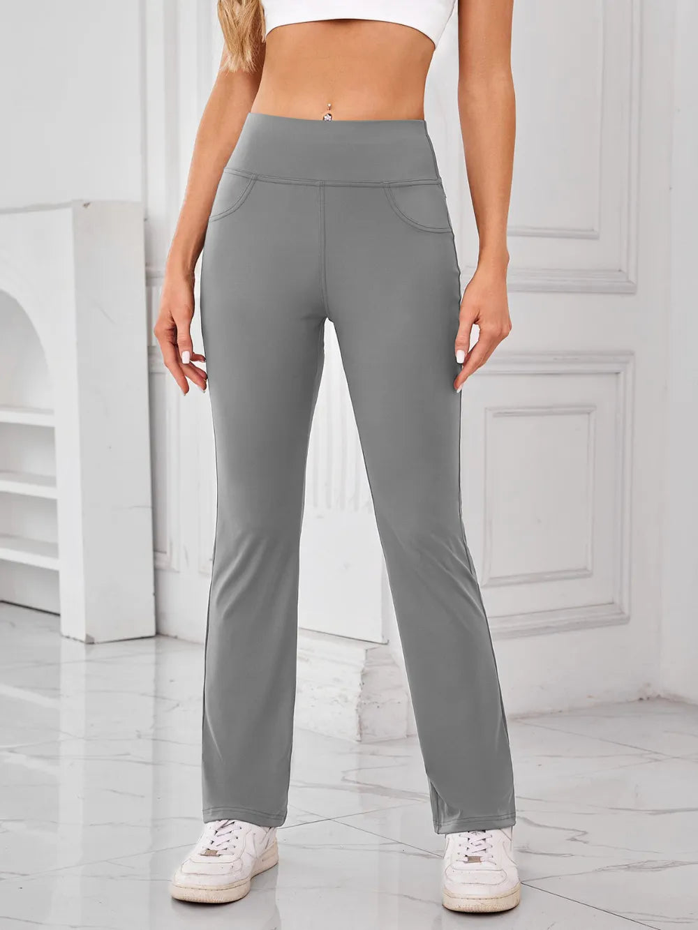 High Waist Active Pants with Pockets