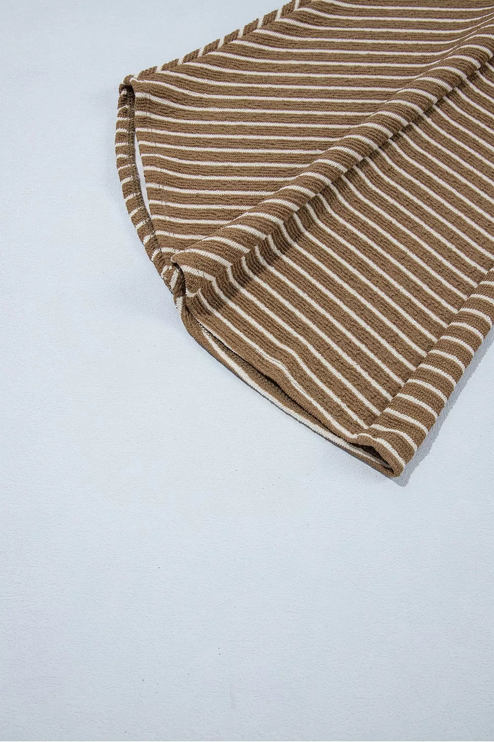 Stripe Patchwork Wide Leg Pants in Brown