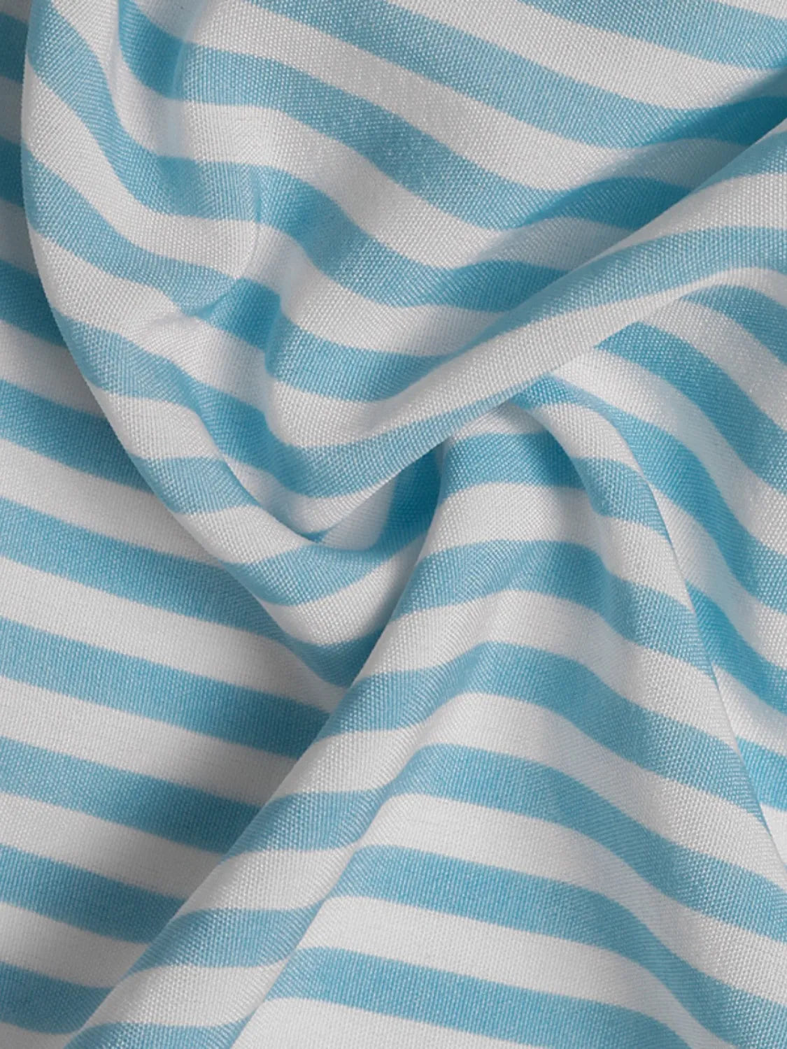 Striped Spaghetti Strap Midi Dress in Pastel Blue in Pastel  Blue