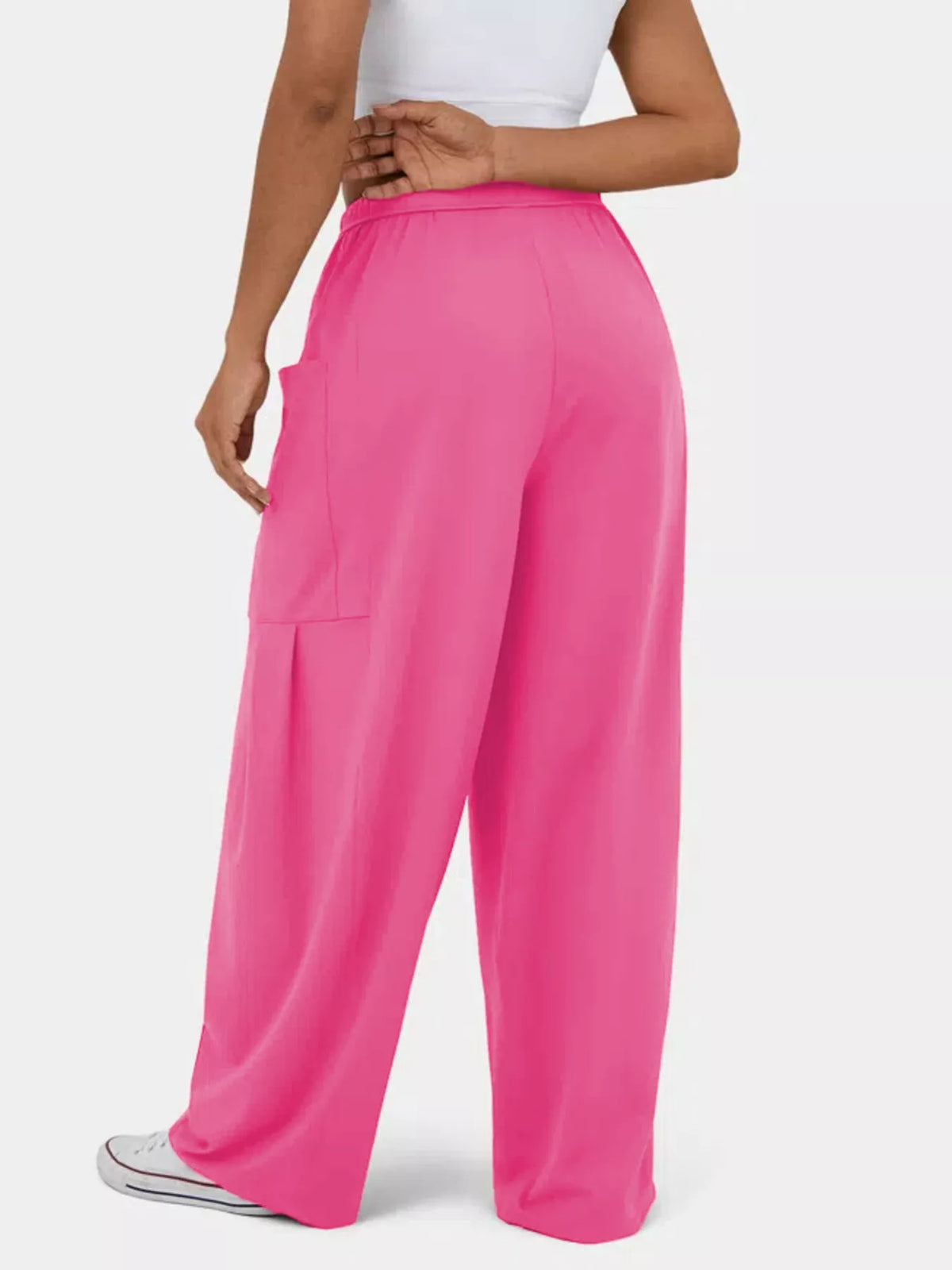 High-Waisted Adjustable Wide-Leg Pants