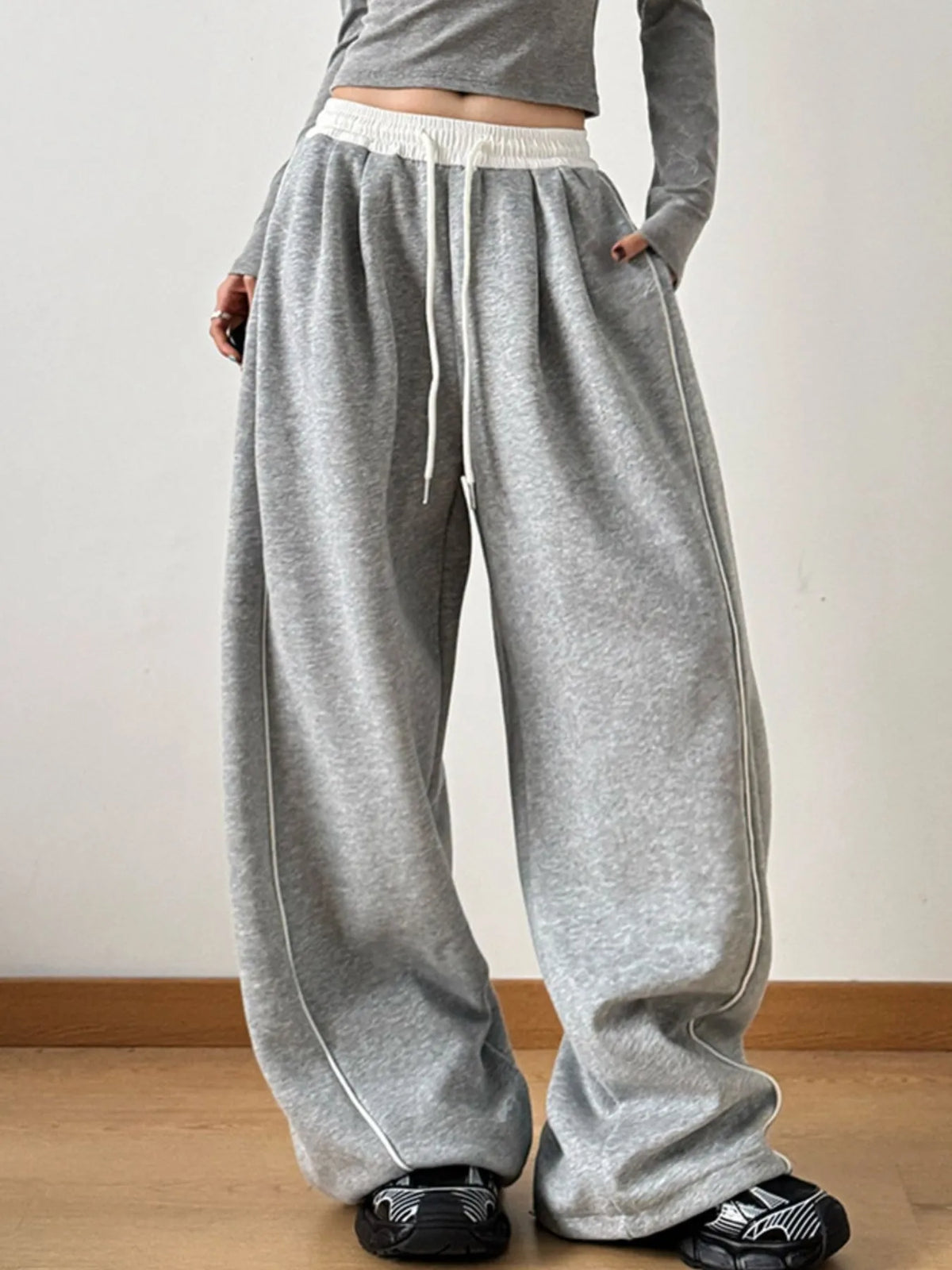 Classic Wide Leg Drawstring Pants