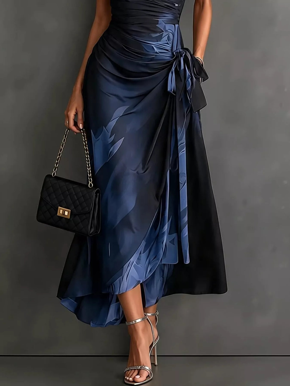 Tie Detail Surplice Dress