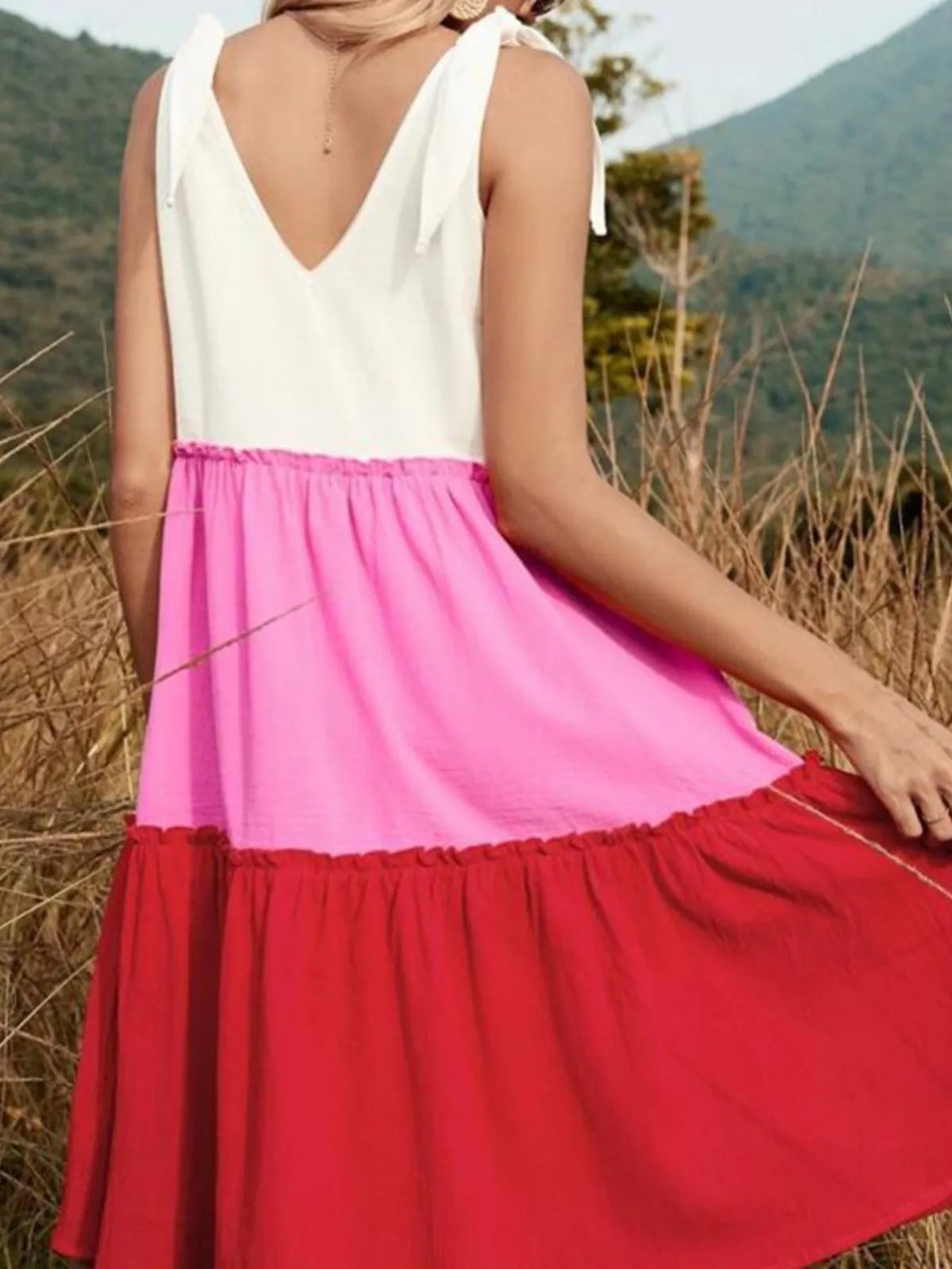 Colorblock Tiered Midi Tank Dress by ArtisticExpression