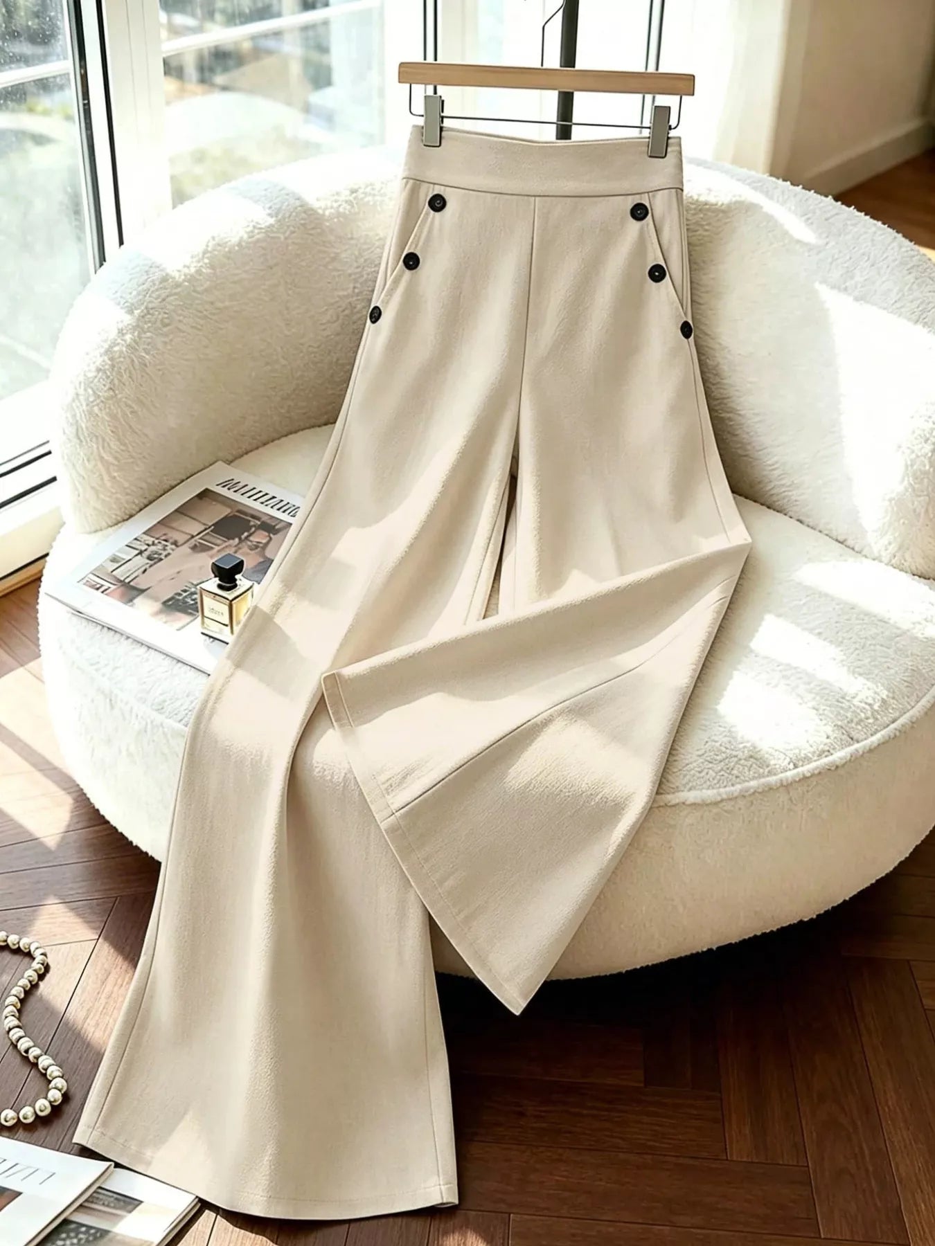 High-Waisted Wide-Leg Pants