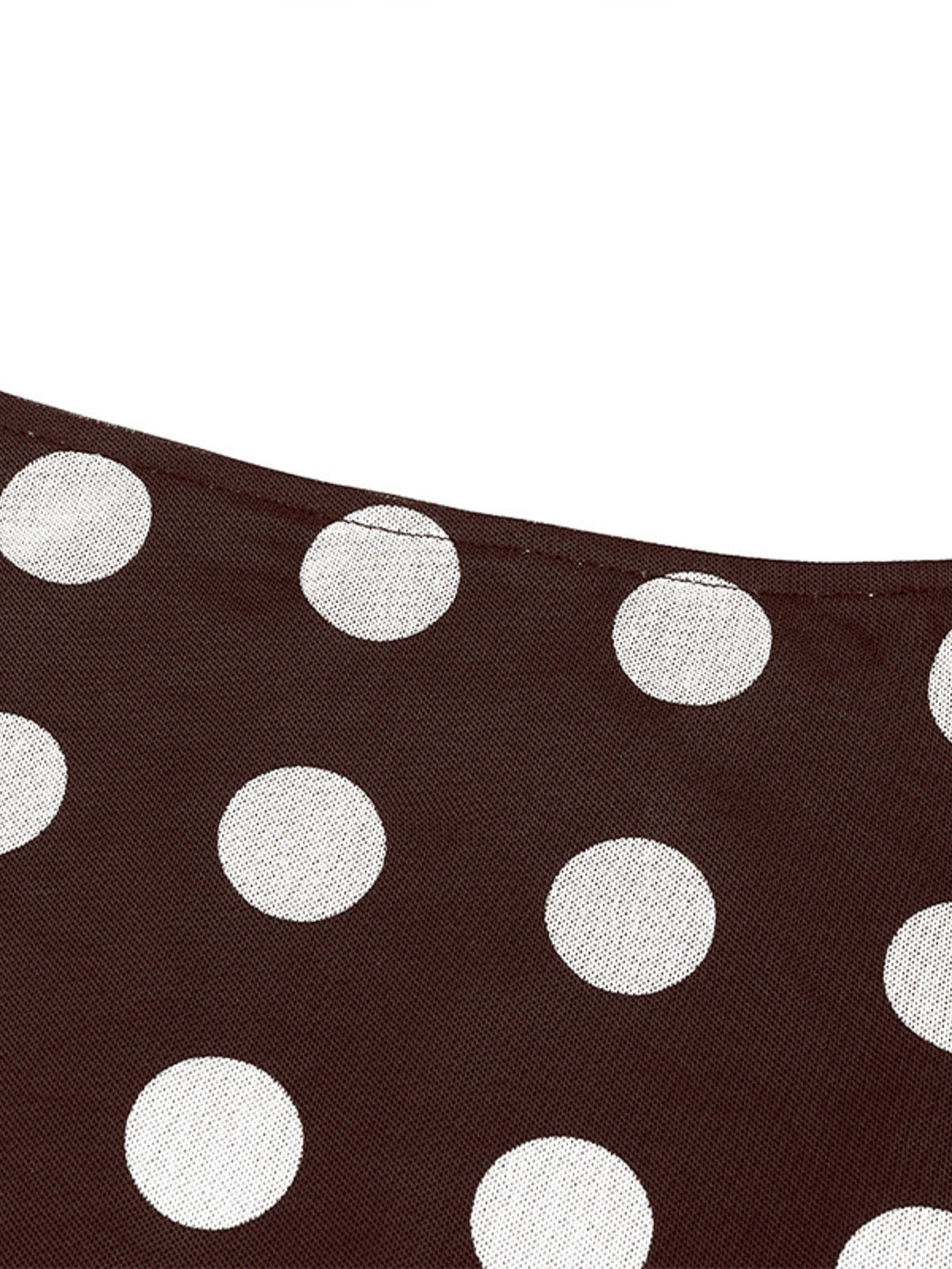 Polka Dot Mesh Skirt in Brown