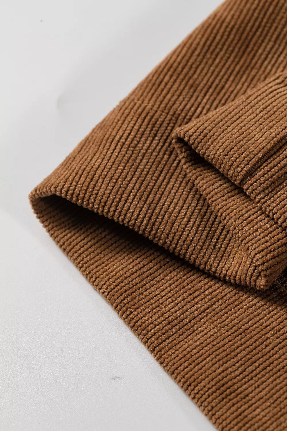 Button-Placket Wide Leg Ankle Pants in Camel