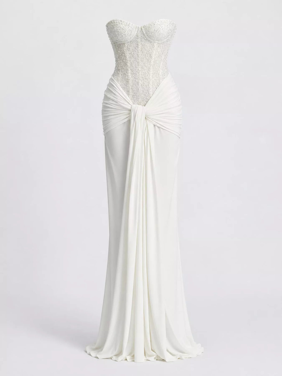 Strapless Sequin Corset Maxi Dress
