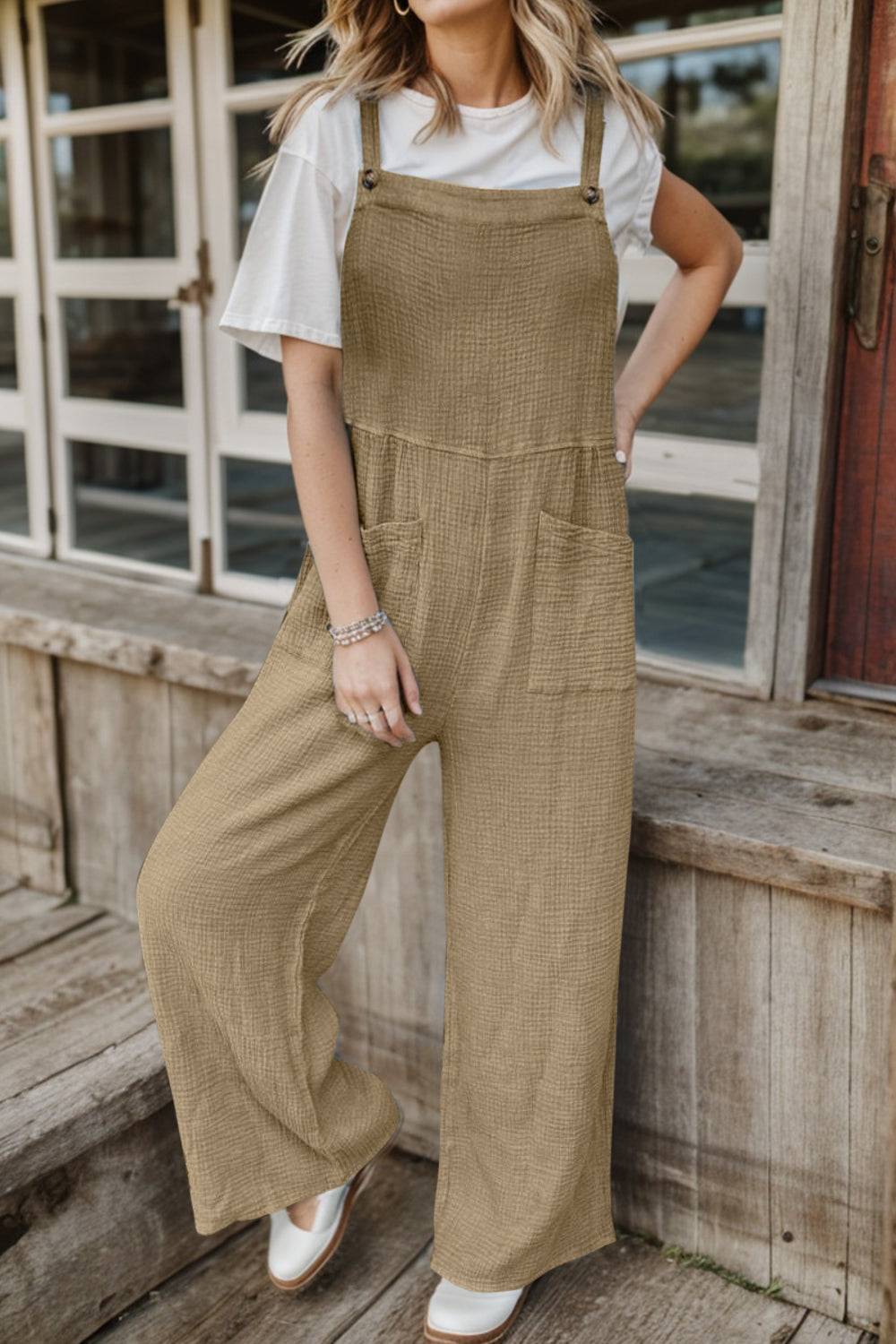 Wide-Leg Pocket Jumpsuit