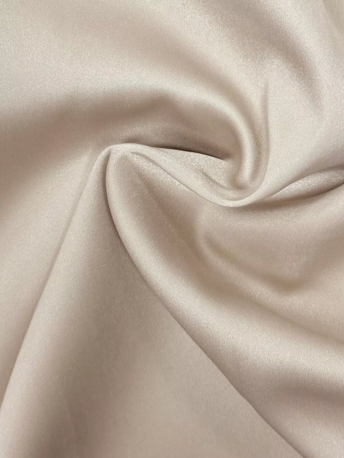 Long Sleeve Satin Ruched Midi Dress in Champagne in Champagne Color
