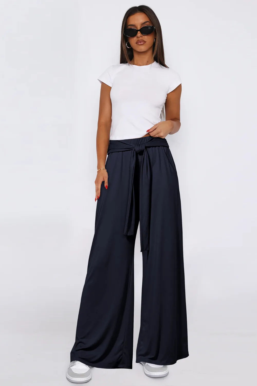 Tied Wide Leg Pants