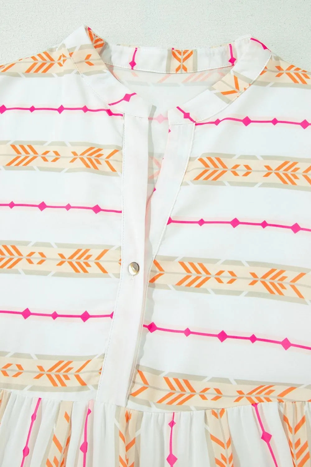 Printed Ruffled Loose Dress in Sherbet