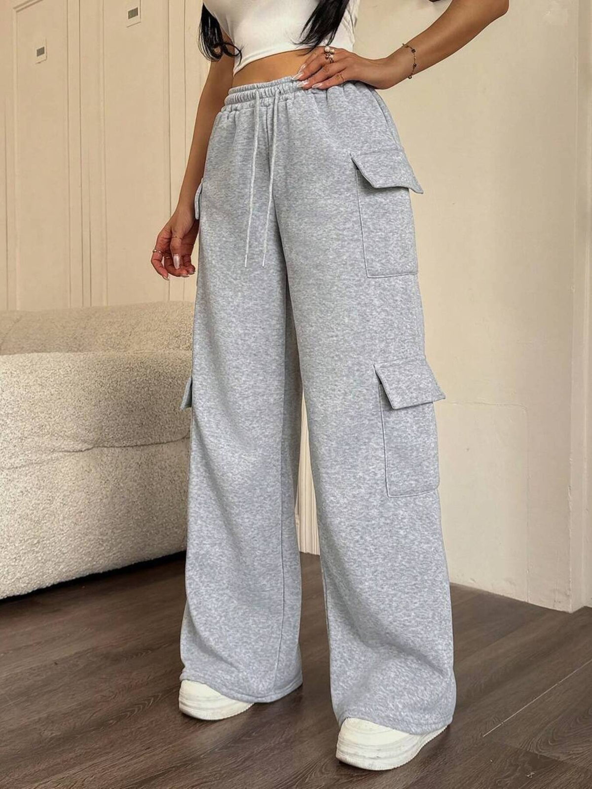 Drawstring Loose Fit Pants