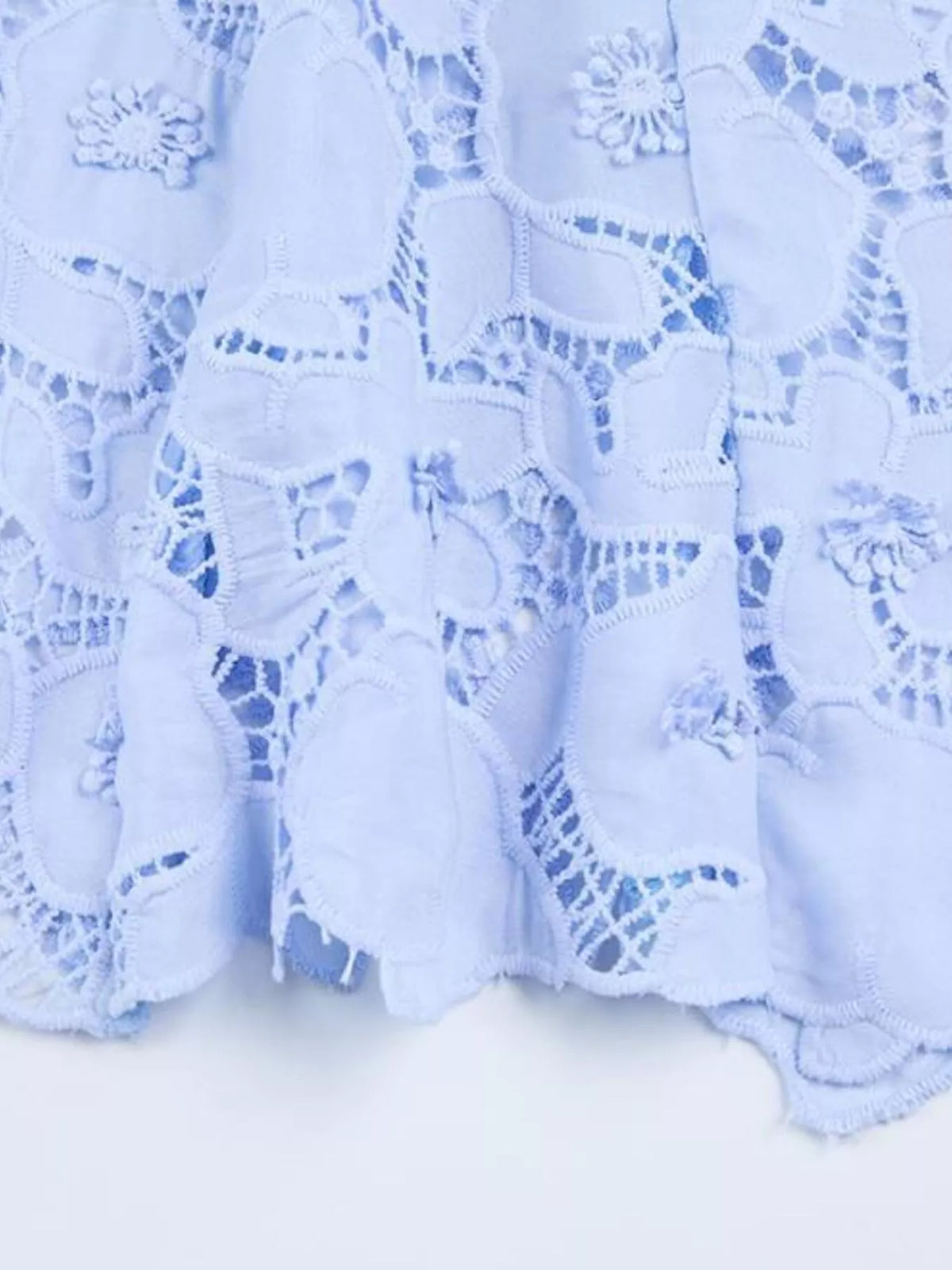 Floral Lace Short-Sleeve Midi Dress