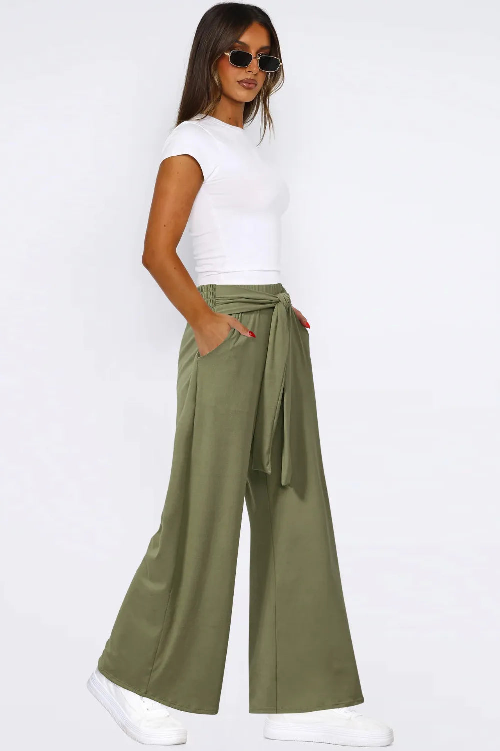 Tied Wide Leg Pants