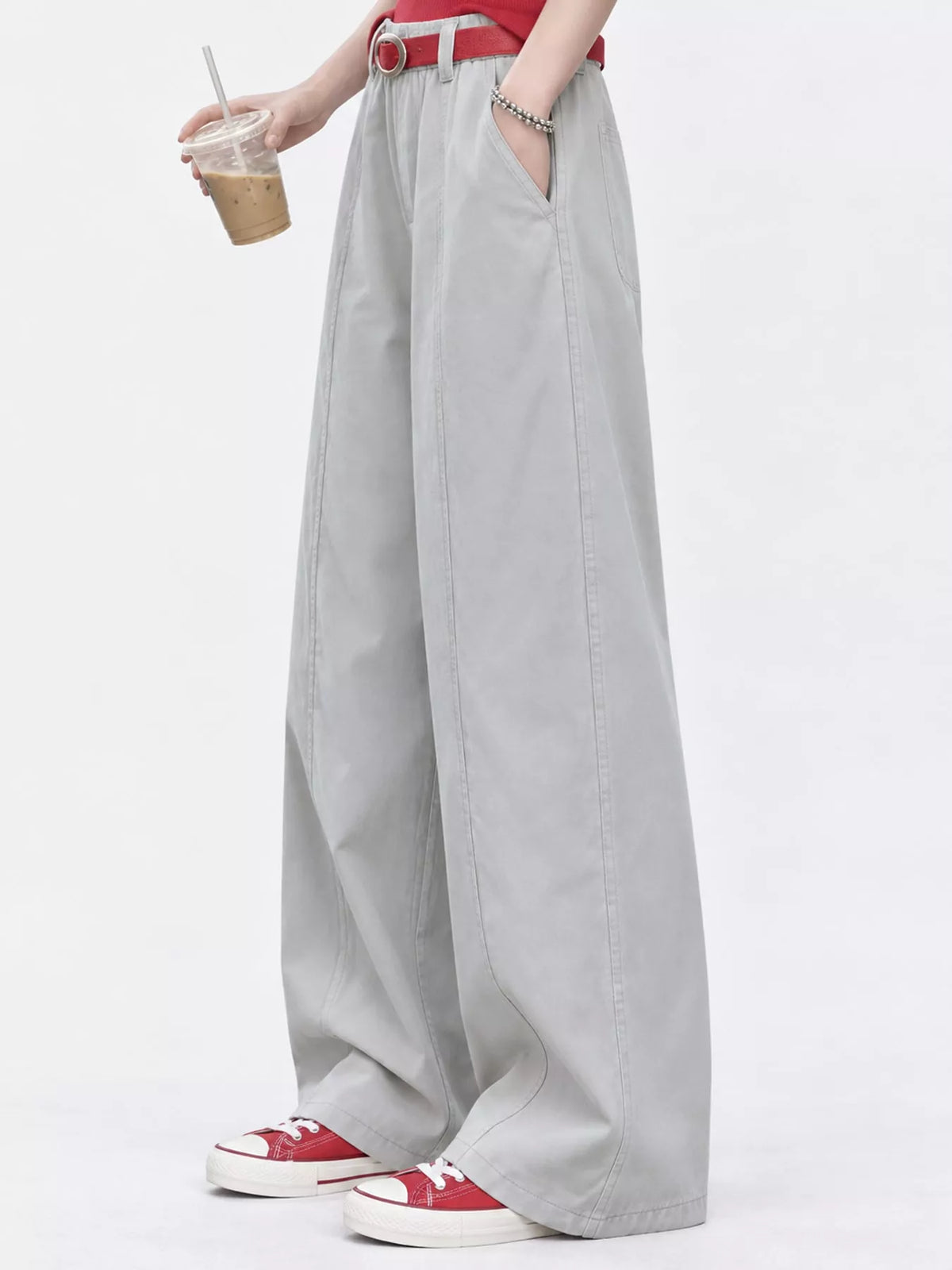 Wide-Leg Cargo Pants
